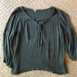 Hunter green blouse